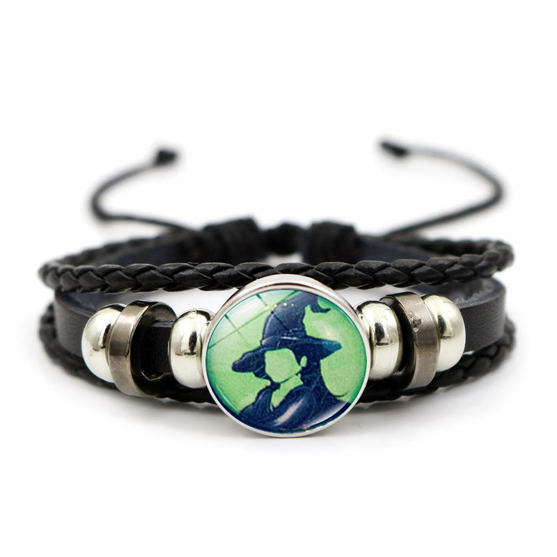 Wicked Witch Inspired Elphaba & Glinda Friendship Faux leather Bracelets 2pcs