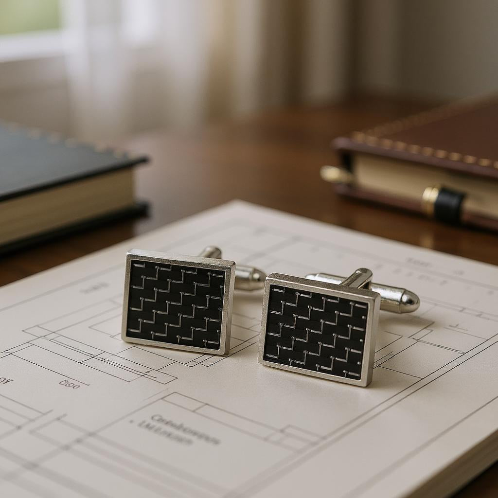 Carbon Weave Cufflinks