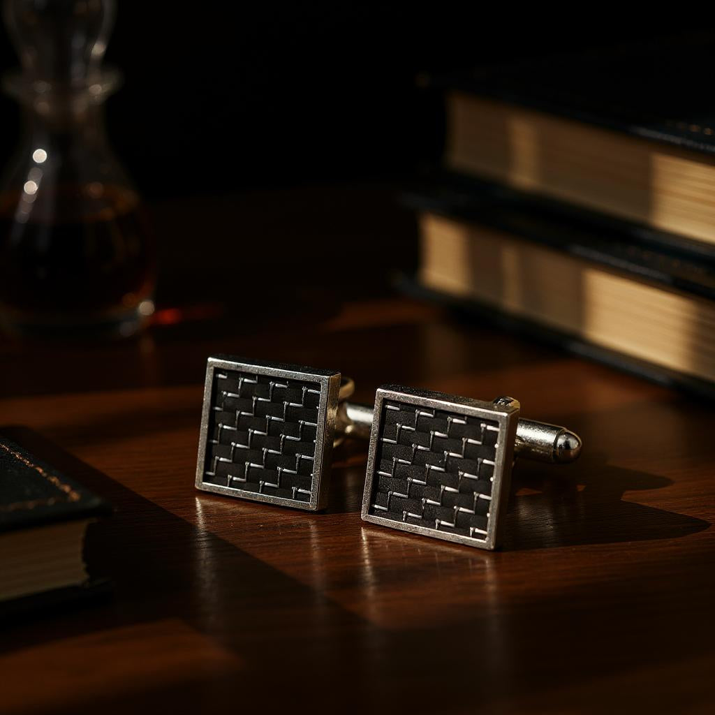Carbon Weave Cufflinks
