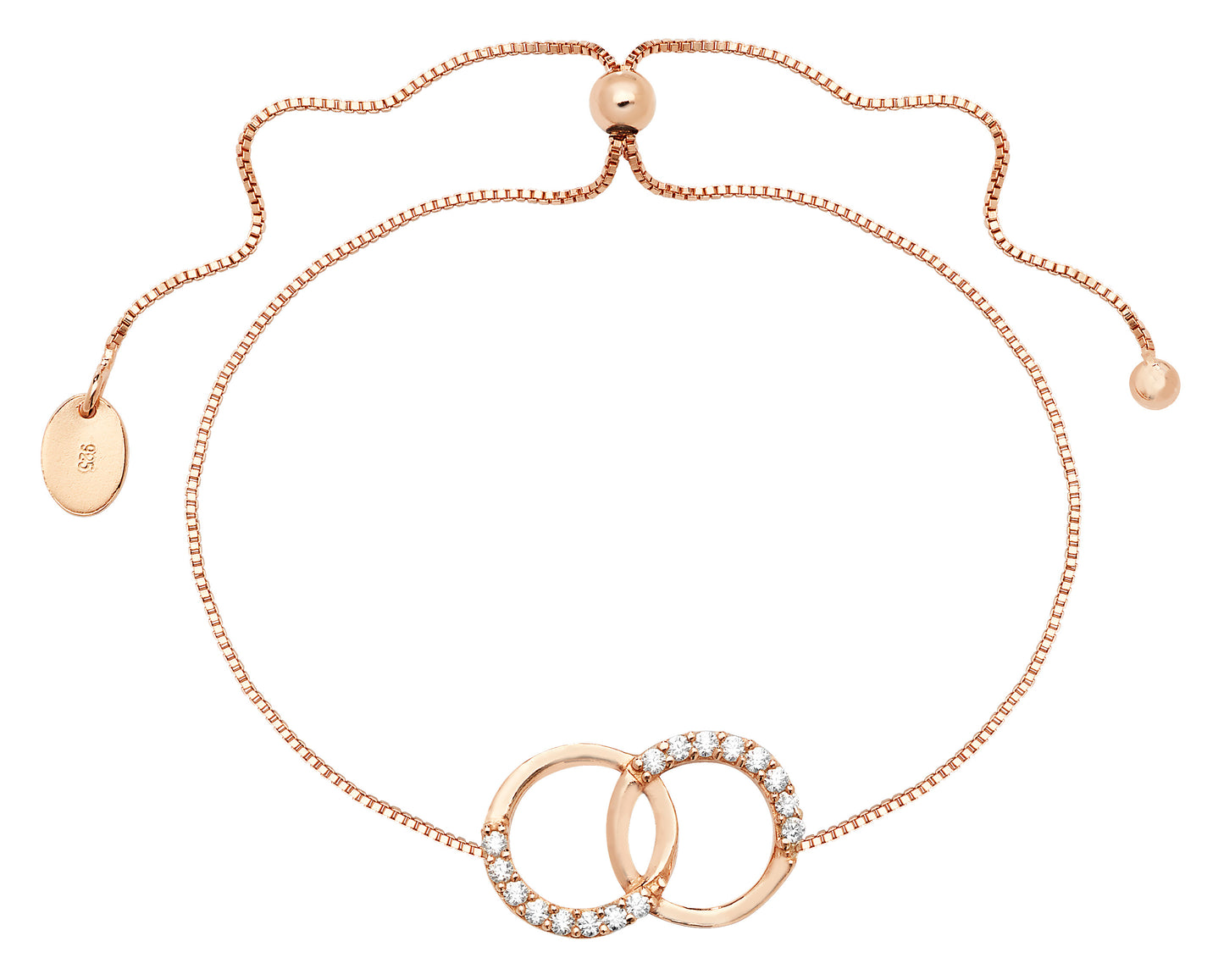 S925 Sterling Silver Rose Gold Infinite Love Bracelet