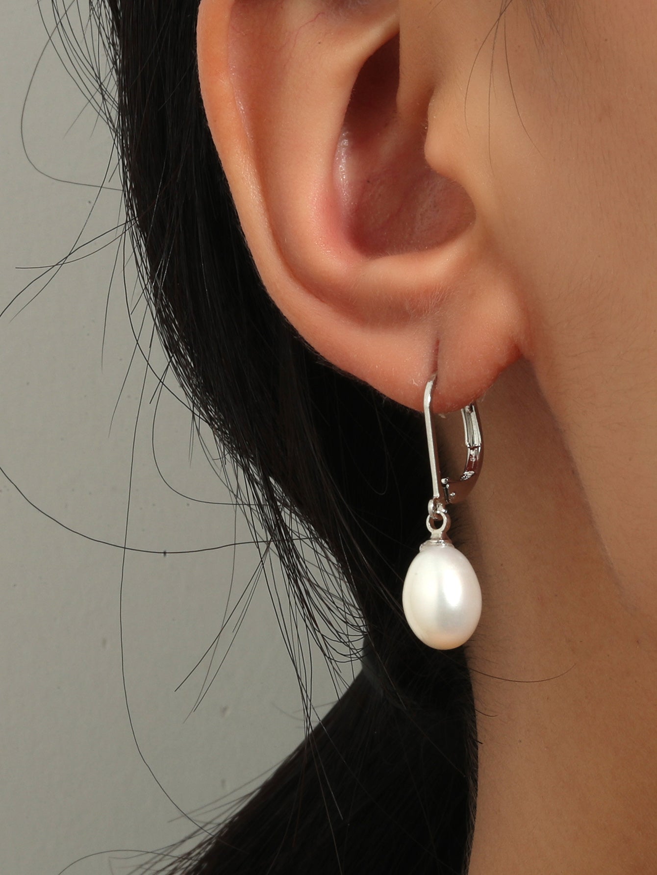 White Freshwater Pearl Drop Earrings