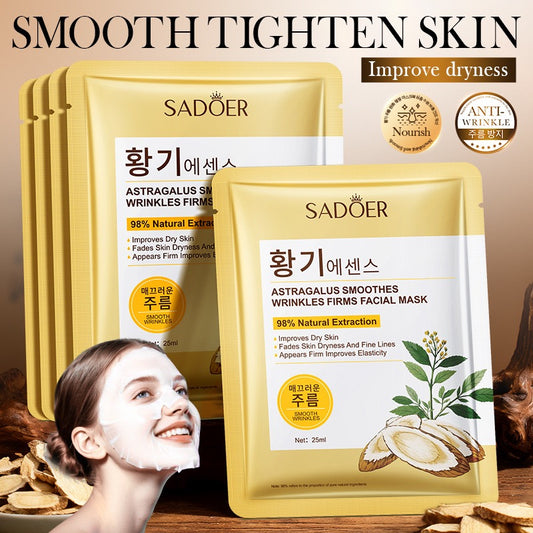 SADOER Astragalus Smooths Wrinkles Firms Facial Mask 12pcs