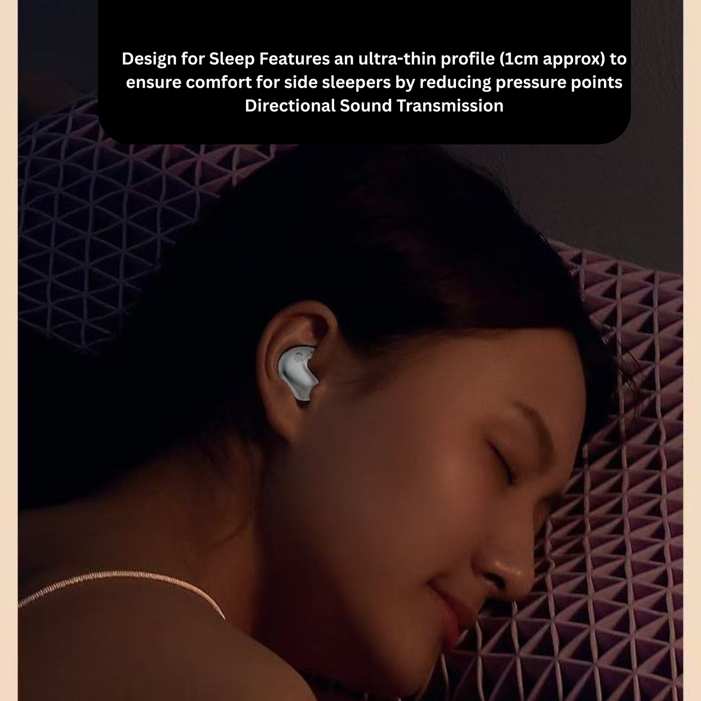 Mini Wireless Sleep Earbuds – Bluetooth 5.3, In-Ear Noise-Cancelling with Mic, 24H Playtime, Waterproof, LED Display, Touch Control, USB-C Charging