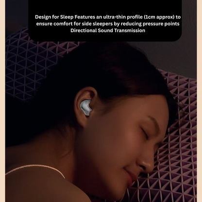 Mini Wireless Sleep Earbuds – Bluetooth 5.3, In-Ear Noise-Cancelling with Mic, 24H Playtime, Waterproof, LED Display, Touch Control, USB-C Charging