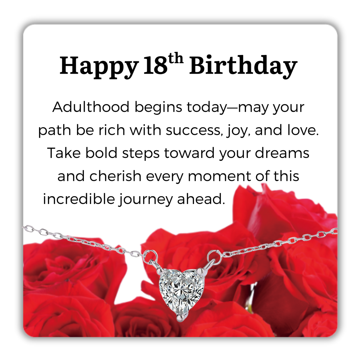 S925 Sterling Silver Heart CZ Necklace Birthday Gift for Her 13th 16th 18th 21st 30th 40th 50th 60th 70th 80th 90th 100th Birthday Gifts