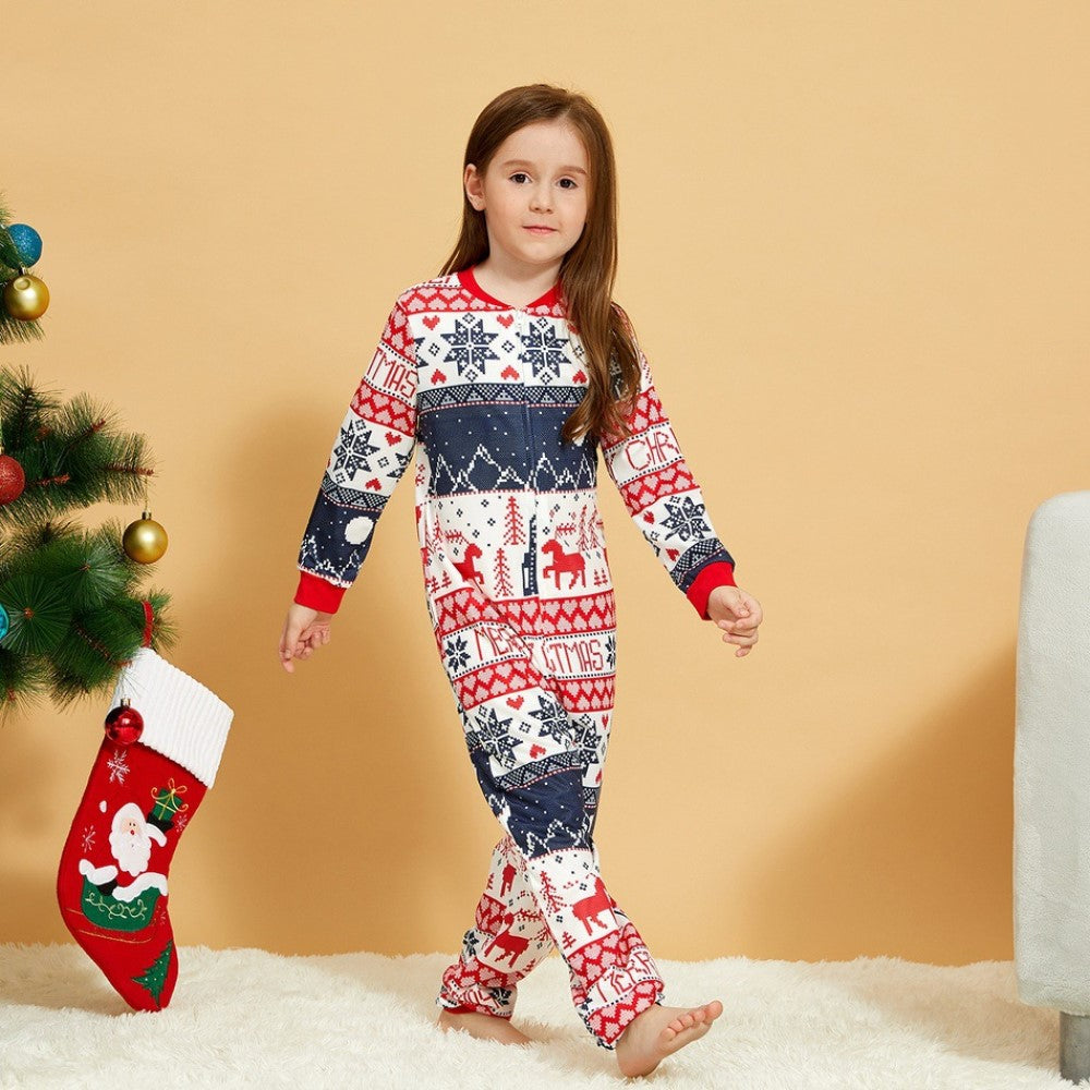 Christmas Onesies Festive Hooded Jumpsuit for Adults and Kids