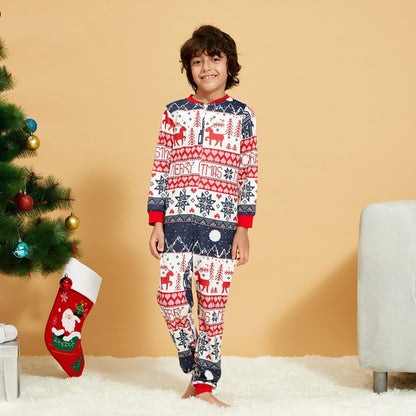 Christmas Onesies Festive Hooded Jumpsuit for Adults and Kids