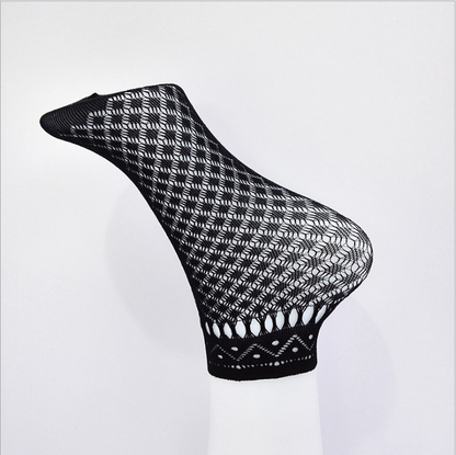 Women's Sexy Mesh Nylon Short Socks With Lace