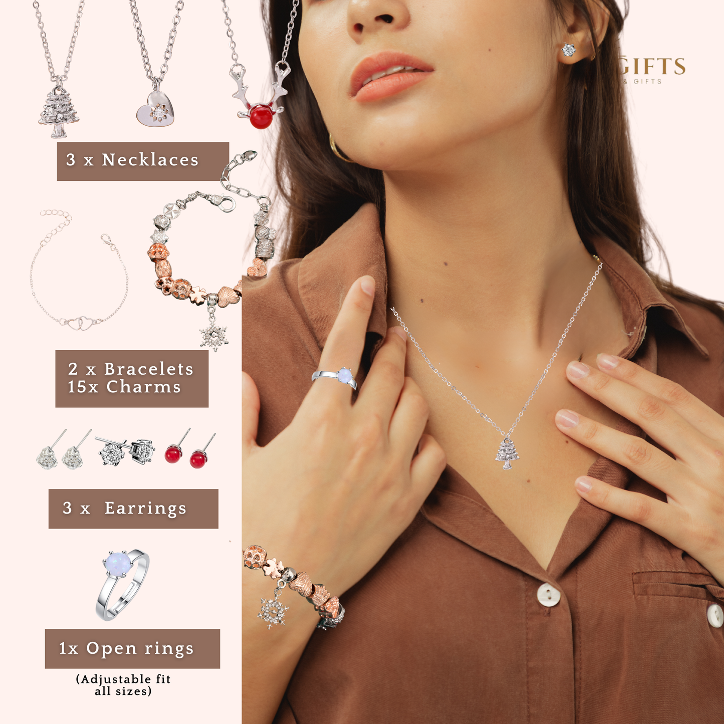 Christmas Jewellery Advent Calendar 2024 – Featuring a Moissanite Diamond Necklace and Personalised Message Tag