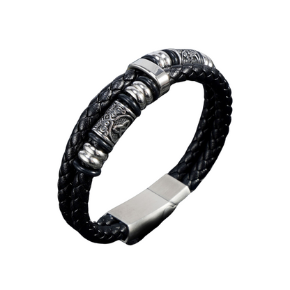 Men Bracelet Stainless Steel Leather 10+ Stlyes
