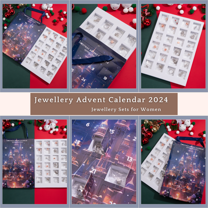 Christmas Jewellery Advent Calendar 2024 – Featuring a Moissanite Diamond Necklace and Personalised Message Tag