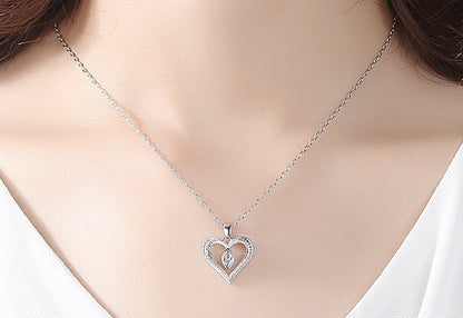 The "Vision of Love" Heart Pendant Necklace with Message Card For My Love Valentine's Day Gift