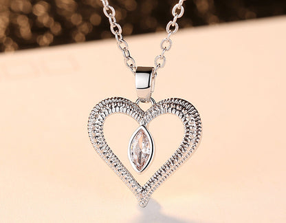 The "Vision of Love" Heart Pendant Necklace with Message Card For My Love Valentine's Day Gift