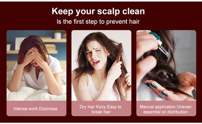 Aolemon Hair Growth Electric Massager Comb - Activates Scalp & Revitalizes Hair Roots Cordless Therapy Hair Brush