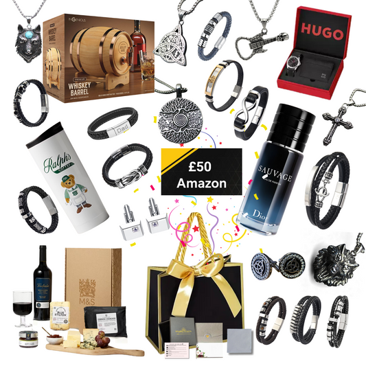 Mystery Jewellery Lucky Dip for Dad Prize includes Brand Items,Gift Card & Dior Sauvage EDP