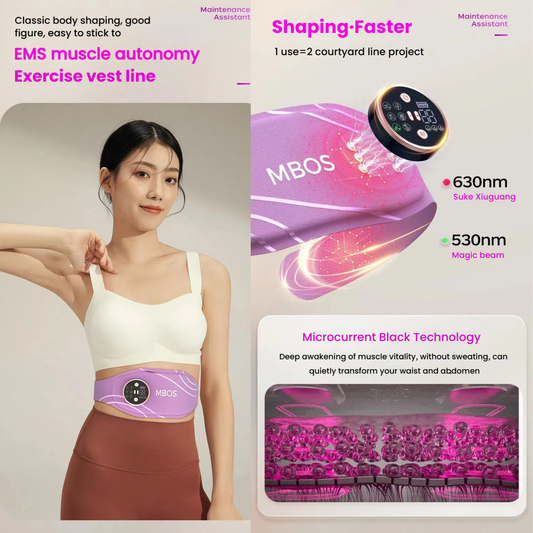 MBOS 3-in-1 Red Light Therapy & EMS Body Sculpting Belt Non-Invasive Fat Burning & Menstrual Relief