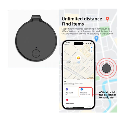 Global Positioning Bluetooth Tracker, Keys Finder, Item Locator for Pets, Bags and More, Compatible with Apple Find My (iOS)