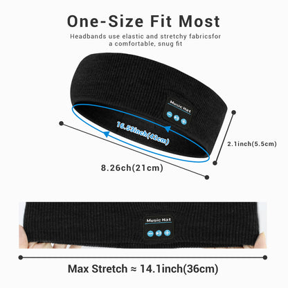 Adjustable Sport Bluetooth Headband Waterproof Headphones Wireless Sleep, Relaxation, Travel & Insomnia Relief