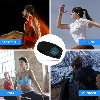 Adjustable Sport Bluetooth Headband Waterproof Headphones Wireless Sleep, Relaxation, Travel & Insomnia Relief
