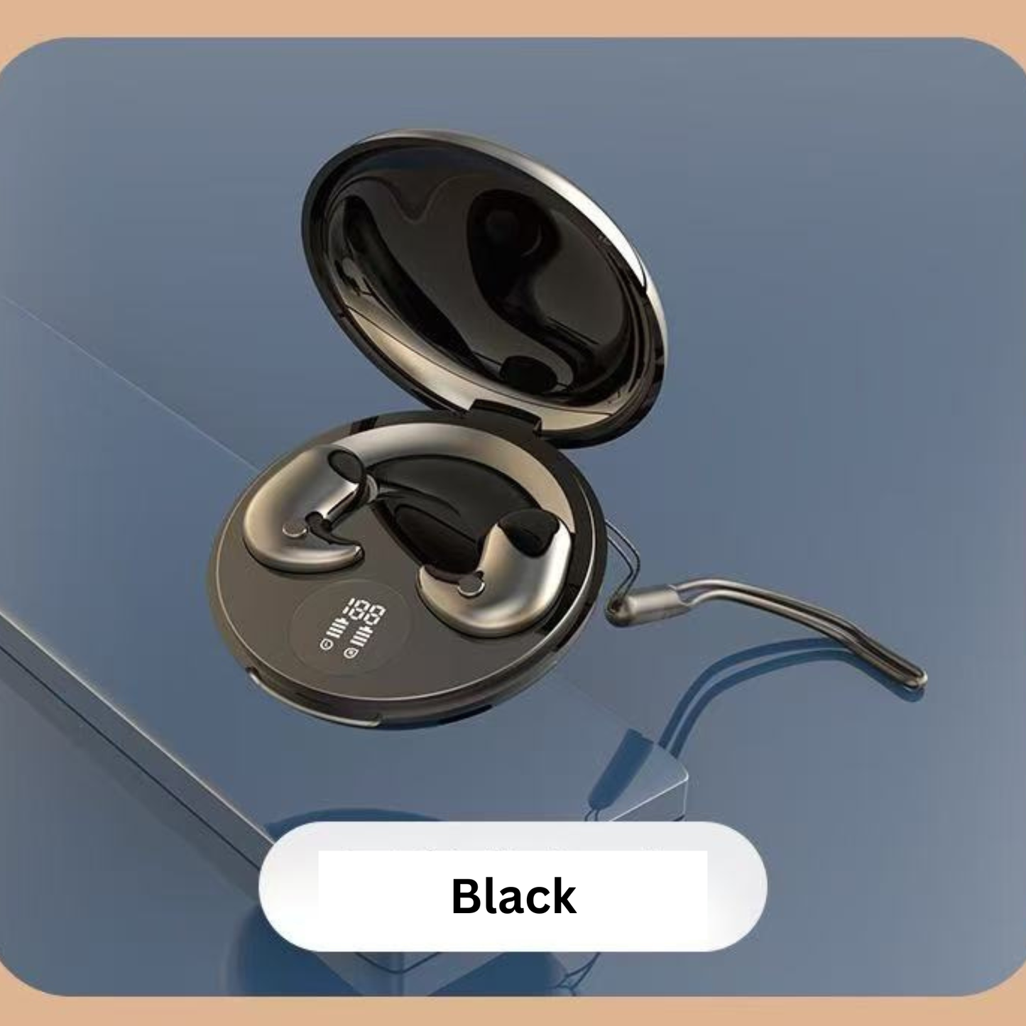 Mini Wireless Sleep Earbuds – Bluetooth 5.3, In-Ear Noise-Cancelling with Mic, 24H Playtime, Waterproof, LED Display, Touch Control, USB-C Charging
