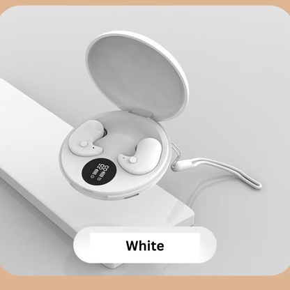 Mini Wireless Sleep Earbuds – Bluetooth 5.3, In-Ear Noise-Cancelling with Mic, 24H Playtime, Waterproof, LED Display, Touch Control, USB-C Charging
