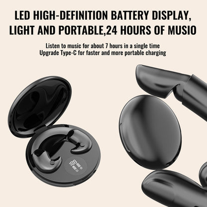 Mini Wireless Sleep Earbuds – Bluetooth 5.3, In-Ear Noise-Cancelling with Mic, 24H Playtime, Waterproof, LED Display, Touch Control, USB-C Charging