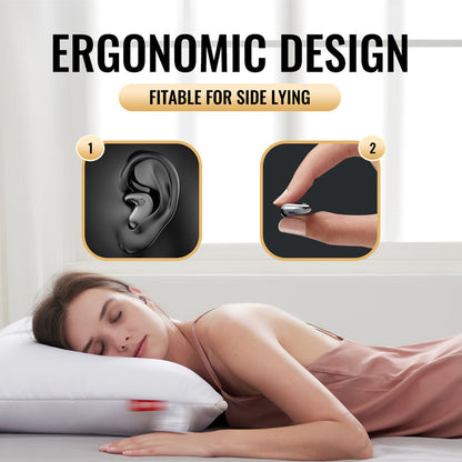 Mini Wireless Sleep Earbuds – Bluetooth 5.3, In-Ear Noise-Cancelling with Mic, 24H Playtime, Waterproof, LED Display, Touch Control, USB-C Charging