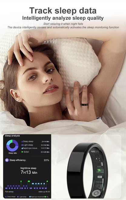 Smart Health & Fitness Ring for Women & Men – Tracks Heart Rate, SpO₂, Sleep, Steps – Compatible with Android & iOS