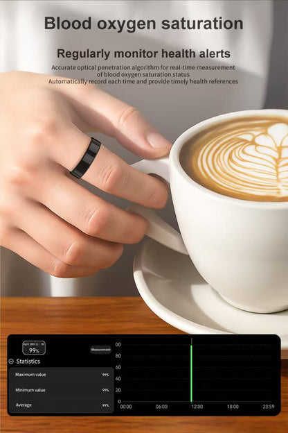 Smart Health & Fitness Ring for Women & Men – Tracks Heart Rate, SpO₂, Sleep, Steps – Compatible with Android & iOS