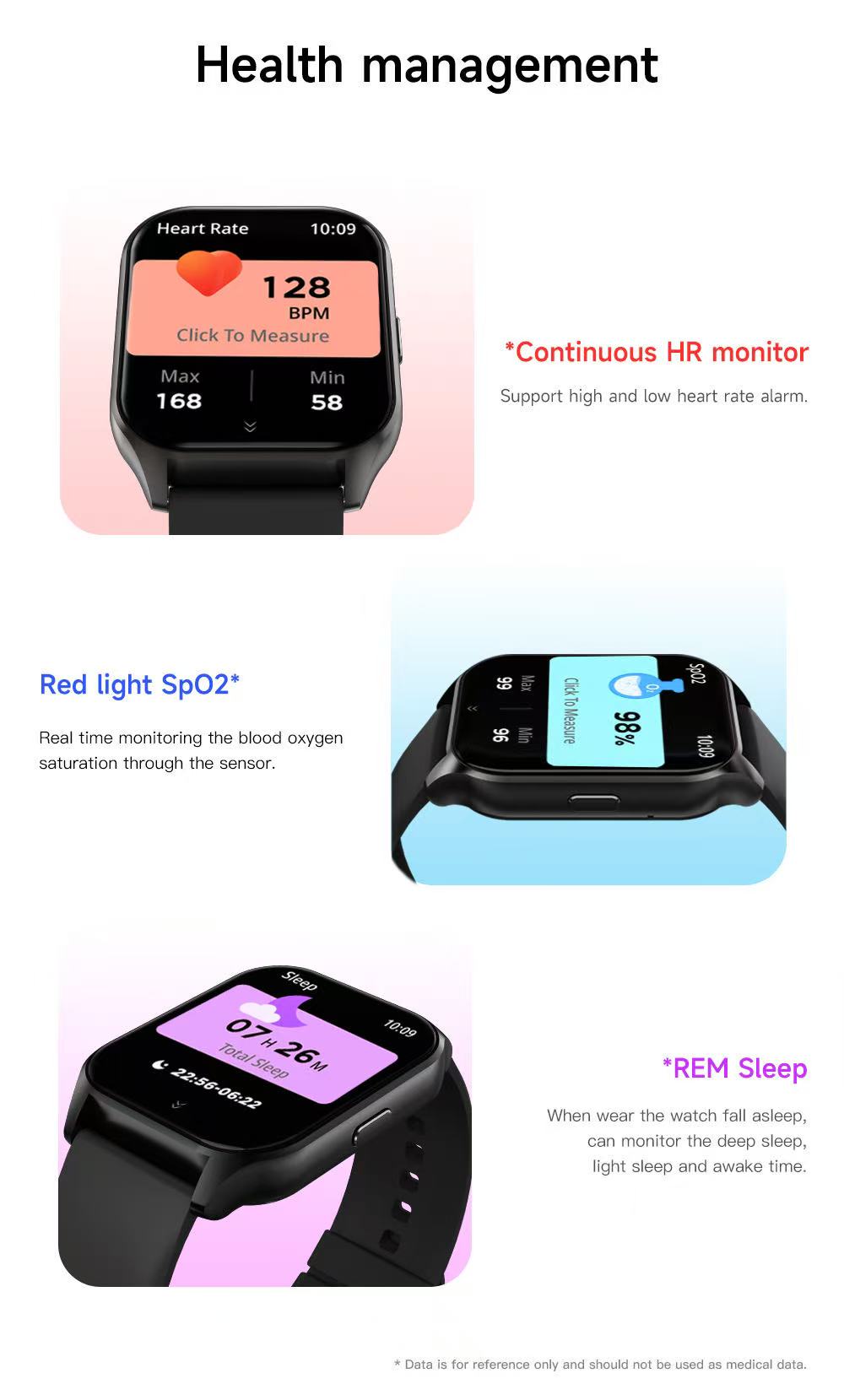 Smartwatch 1.8” Touchscreen – Call & Answer, Heart Rate, SpO2 & Sleep Tracker, 100 Sports Modes, IP68 Waterproof Fitness Watch for iPhone & Android