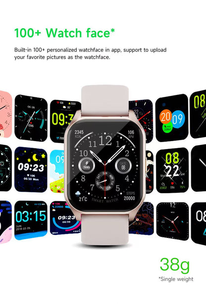Smartwatch 1.8” Touchscreen – Call & Answer, Heart Rate, SpO2 & Sleep Tracker, 100 Sports Modes, IP68 Waterproof Fitness Watch for iPhone & Android