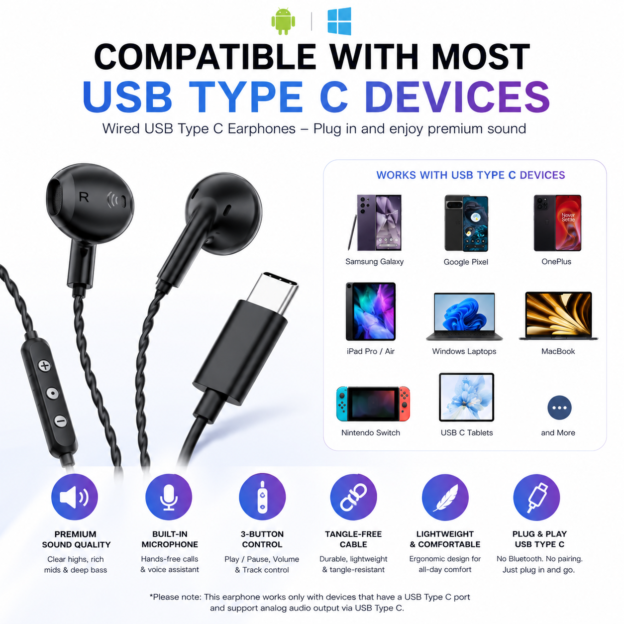 Pearl Effect Luxury In-Ear Headphones For Sports Running Gym Travel Built-In Mic