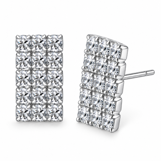 Beautiful Crystal Filled Stud Earrings