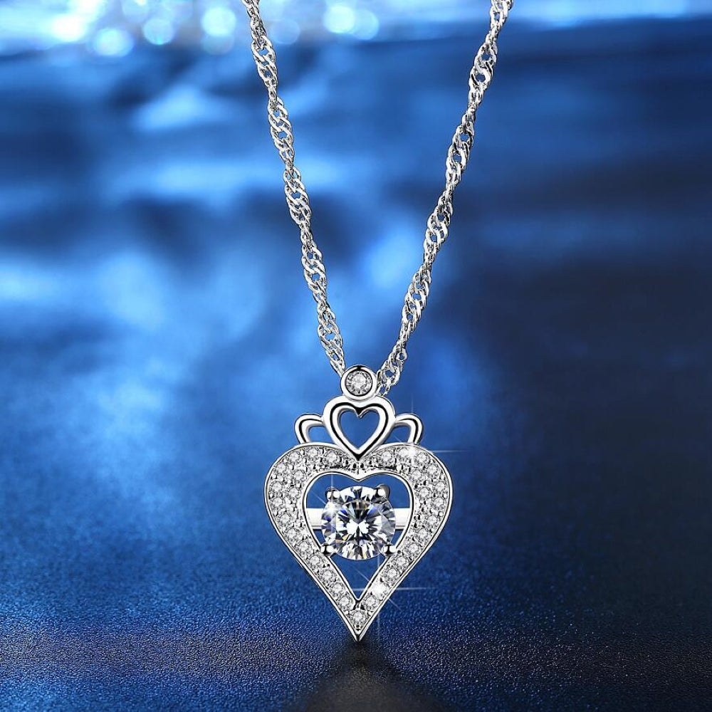 Love Heart Necklace, Bracelet and Stud Earrings Jewellery Tri Set