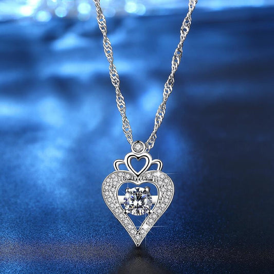 Love Heart Necklace, Bracelet and Stud Earrings Jewellery Tri Set