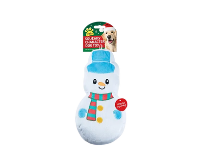 Christmas Plush Characters Squeaky Dog Toy Santa, Snowman, Gingerbread