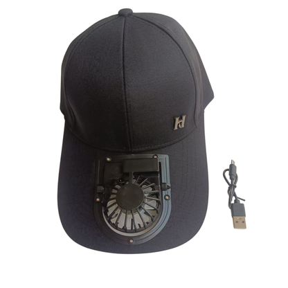 Sun Hat with Cooling Fan Baseball Cap Breathable USB Rechargeable