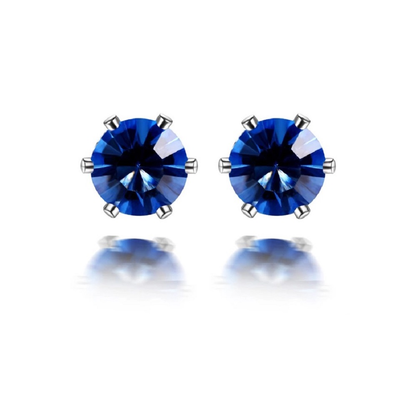 Blue C/Z Crystals Ring and Stud Earrings Set
