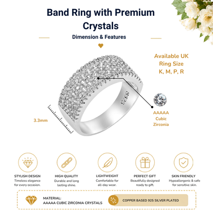 S925 Silver Plated Cubic Zirconia Ring