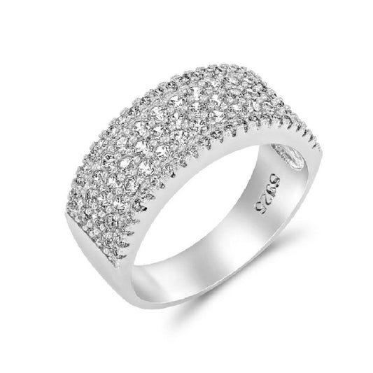 S925 Silver Plated Cubic Zirconia Ring