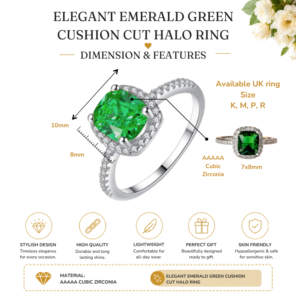 Emerald Green Crystal Ring