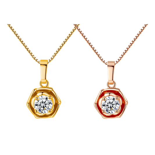 Golden Floret Pendant Necklace