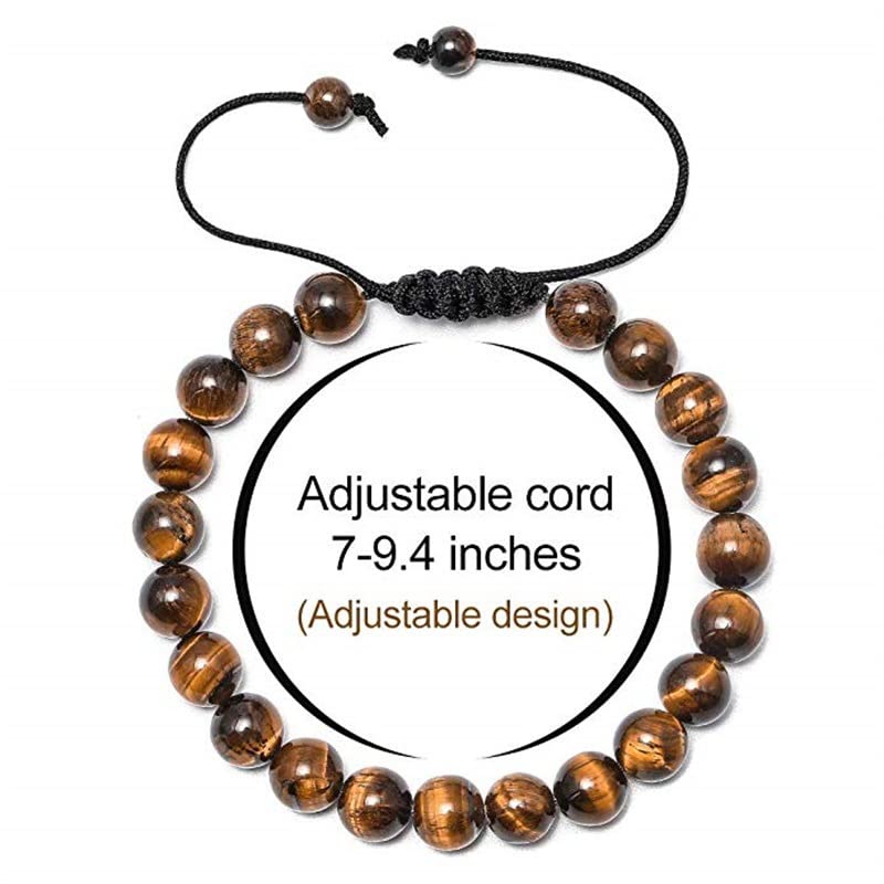 Unisex Seven Chakra Energy Stone Bracelet With Pull Cord Adjustable