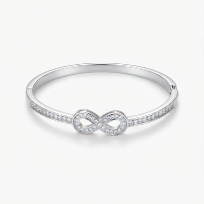 Crystal Filled Infinity Bangle – Rosegold or Silver