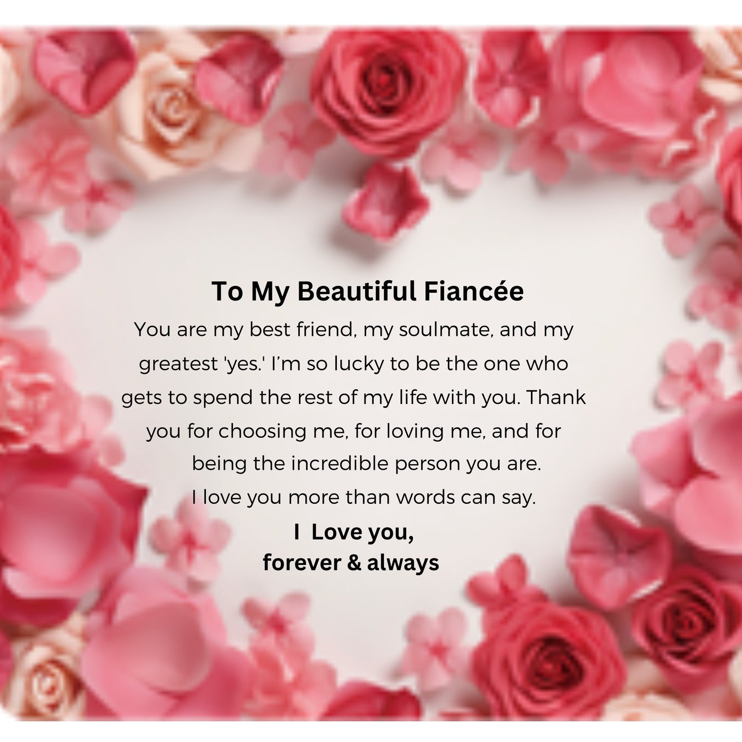The "Eternal Radiance"Set With Message Card For Fiancee Valentine's Day Gift