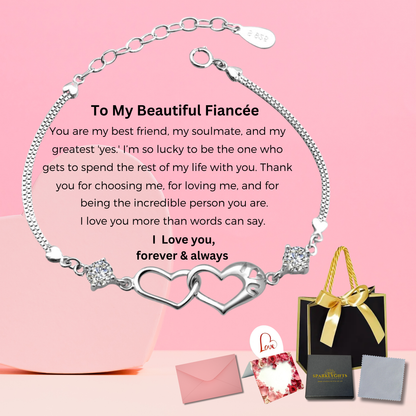 I Love You Bracelet with Message Card For Fiancee Valentine's Day Gift