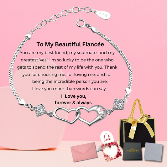 I Love You Bracelet with Message Card For Fiancee Valentine's Day Gift