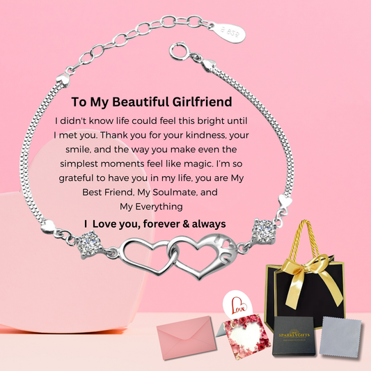 I Love You Bracelet with Message Card For Girlfriend Valentine's Day Gift