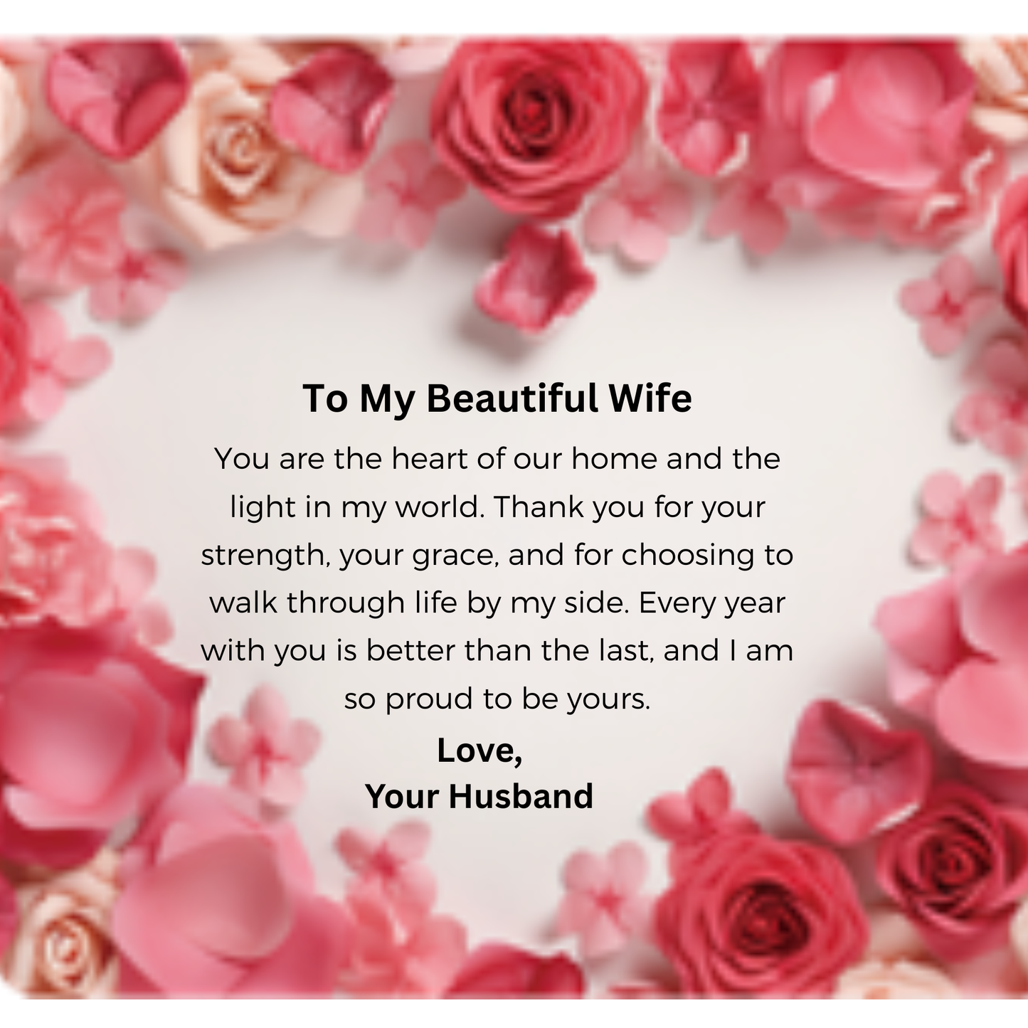 The "Round Halo "Set With Message Card For Wife Valentine's Day Gift