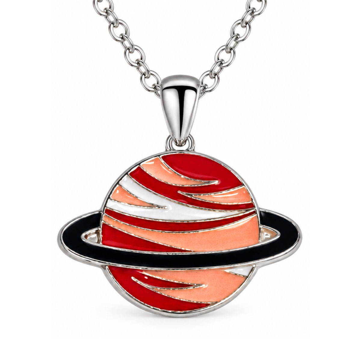 Red Earth Globe Mars  Pendant Necklace